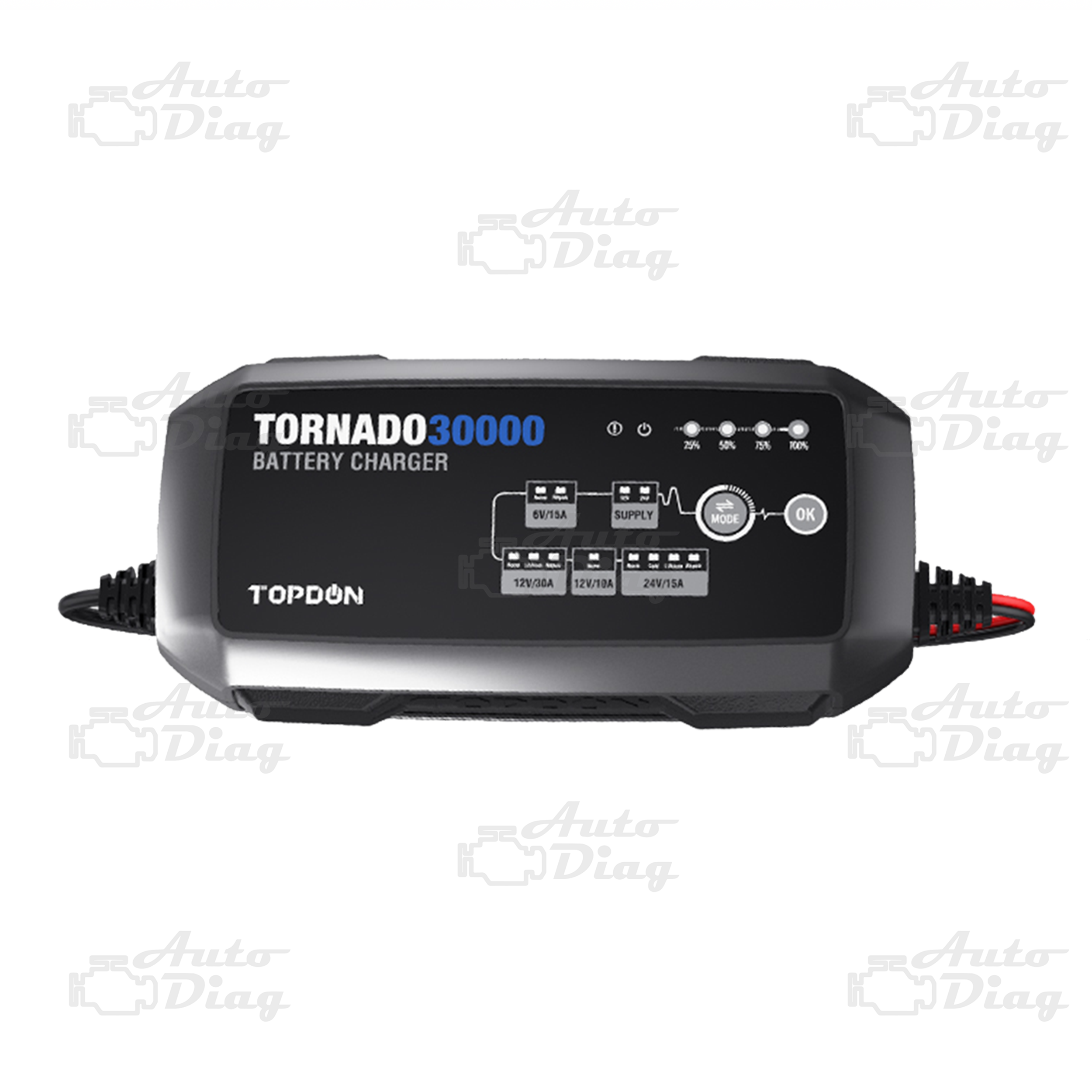 Topdon Tornado T30A-Cargador de Baterías