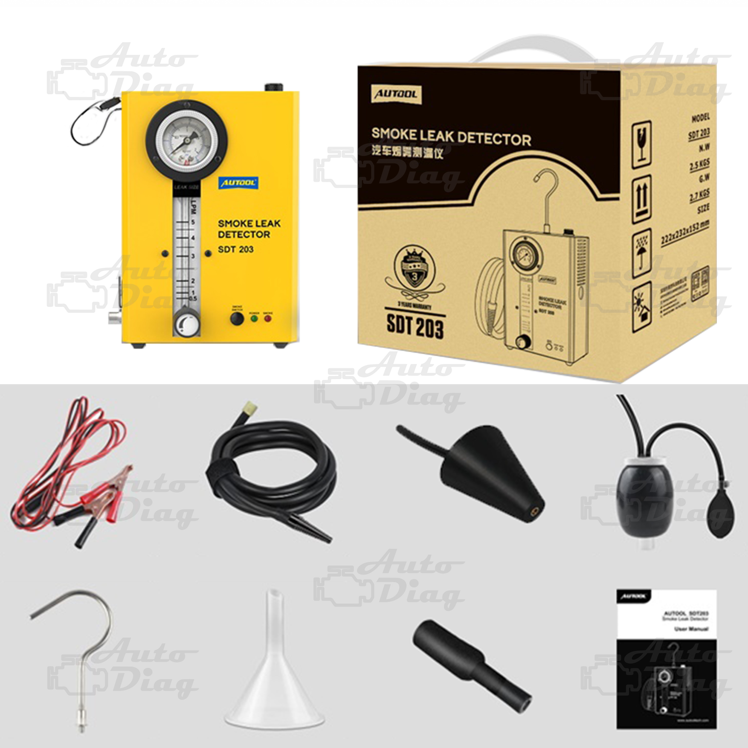 Autool SDT203 Detector de fugas de humo - Imagen 3